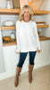 The Blair Brushed Melange Drop Shoulder Oversized Sweater | ZENANA