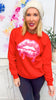 Lip Drip Crewneck Graphic Sweatshirt *