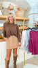 The Blair Brushed Melange Drop Shoulder Oversized Sweater | ZENANA