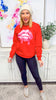 Lip Drip Crewneck Graphic Sweatshirt *