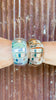 Large 1.5" Rounded Bar Metal Stretch Bracelet