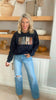 MAMA PATCHWORK Black Crew Neck Graphic Sweatshirt
