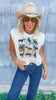 Wild Horses Garment Dyed Graphic Muscle Tank