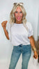 Cotton Span With Diamond Crochet Lace Detailed Top