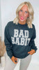 Black Bad Habit Puffy Graphic Sweatshirt
