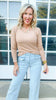 Mocha Hold Tight Scoop Neck Long Sleeve Top | SALTY WAVE *START SHIP DATE: OCT 28TH (DEAL)