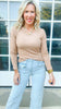 Mocha Hold Tight Scoop Neck Long Sleeve Top | SALTY WAVE *START SHIP DATE: OCT 28TH (DEAL)