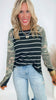 French Terry Pull Over With Camouflage Sleeves