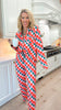 Dream in Color Checked Wide Leg Pajama Set | SALTY WAVE - *DEAL* PREORDER NOV Ship Date