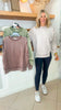 The Tatum Acid Wash Exposed-Seam Fleece Sweatshirt *DEAL