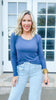Navy Hold Tight Scoop Neck Long Sleeve Top | SALTY WAVE *START SHIP DATE: OCT 28TH (DEAL)