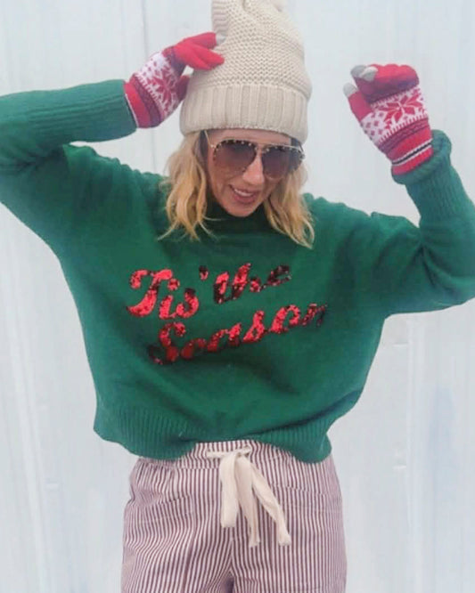 Tis the Season Christmas Holiday Sweater Top