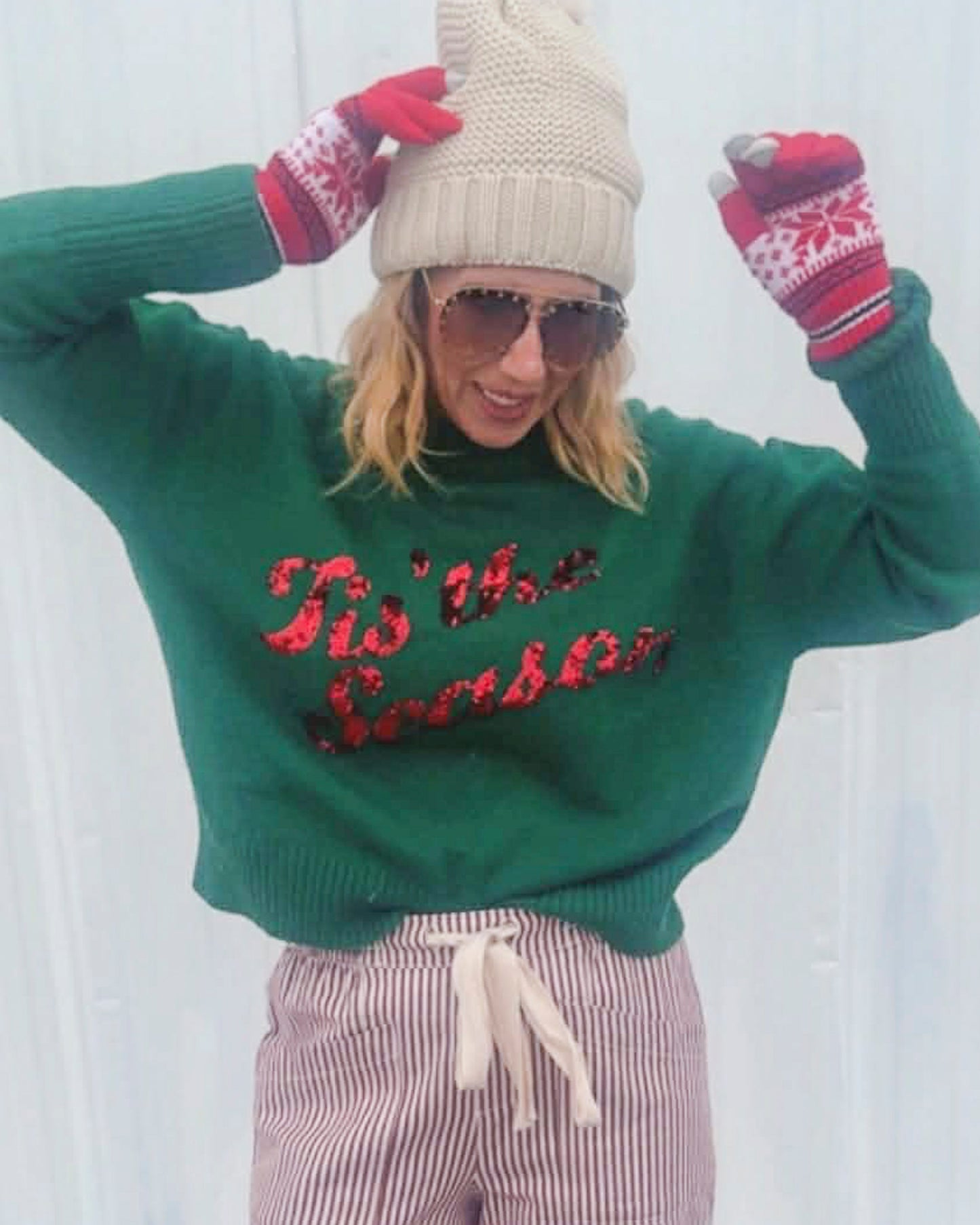 Tis the Season Christmas Holiday Sweater Top