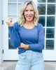 Navy Hold Tight Scoop Neck Long Sleeve Top | SALTY WAVE *START SHIP DATE: OCT 28TH (DEAL)