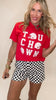 Red TOUCHDOWN Garment Graphic T-shirt