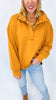 Funnel Neck Half Snap Button Sweatshirt