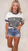 French Terry Camouflage Print Loose Fit Top