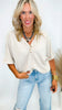 Popcorn Waffle Knit Top