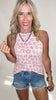 Leopard Halter Neck Sleeveless Top