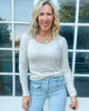 Cream Hold Tight Scoop Neck Long Sleeve Top | SALTY WAVE *START SHIP DATE: OCT 28TH (DEAL)