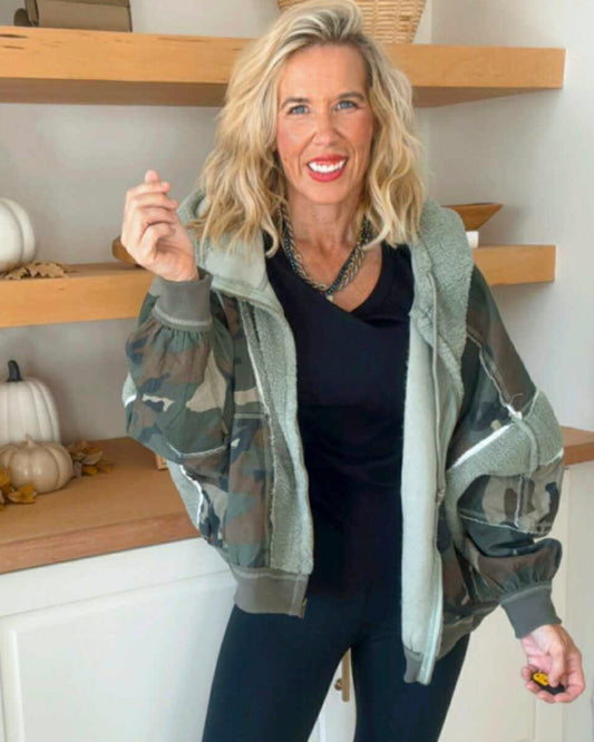 Washed Vintage Camo w/ Fleece Jacket