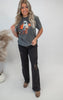 Patchwork Phantom Garment Graphic T-shirt