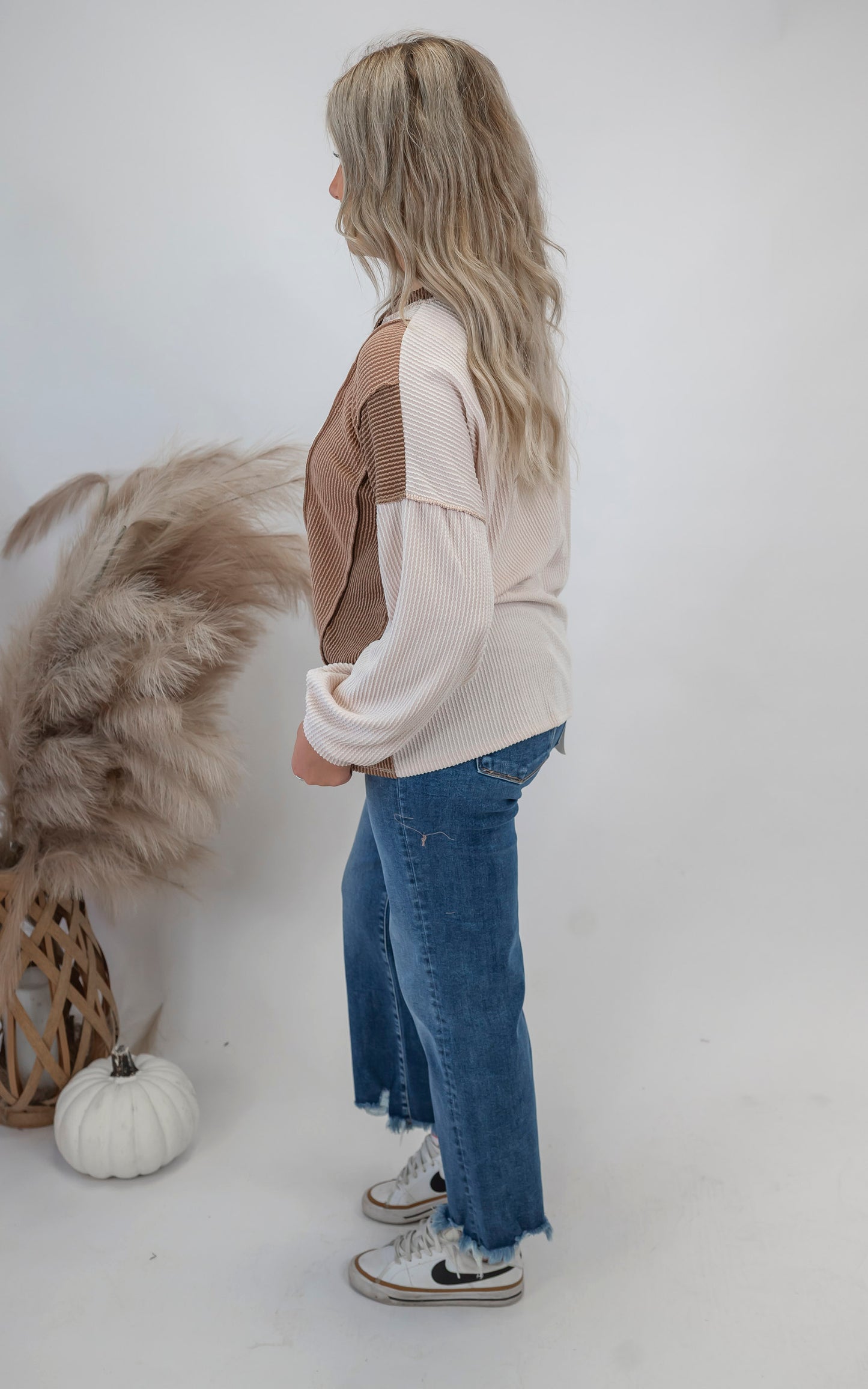 Something New Colorblock Top
