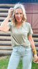 The Lynne Ultra Soft Heathered Vneck T-Shirt | SALTY WAVE *PREORDER - START SHIP DATE: OCT 28TH
