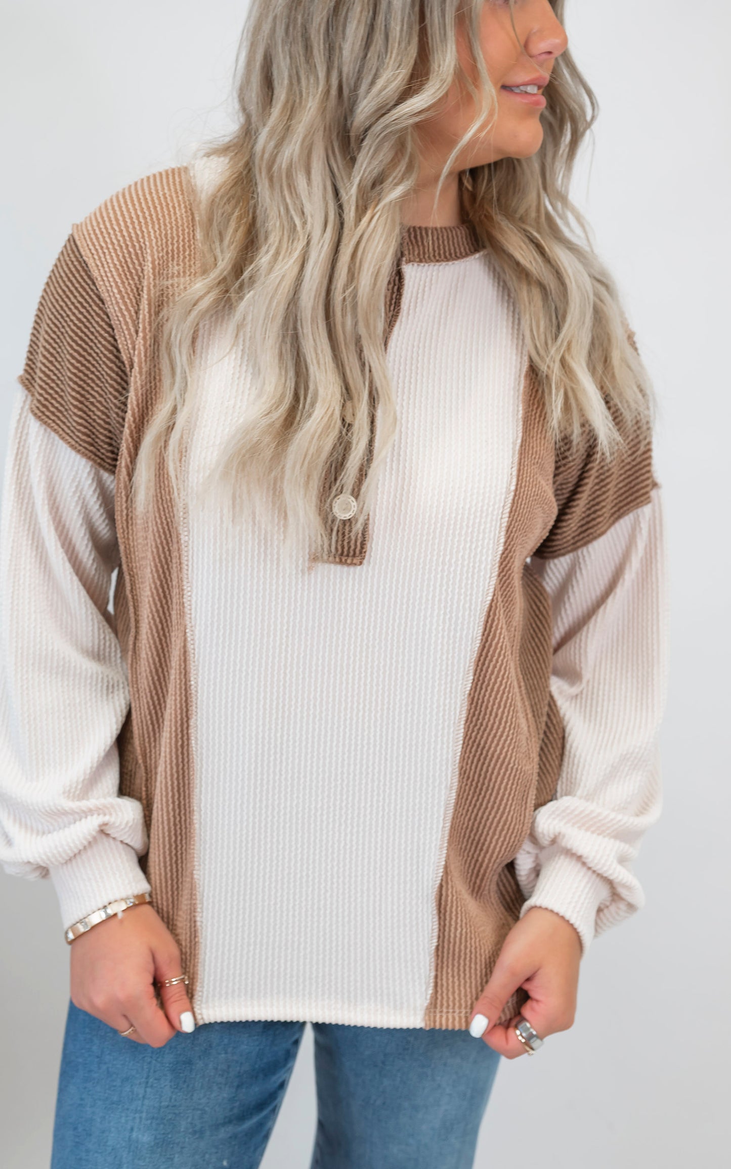 Something New Colorblock Top
