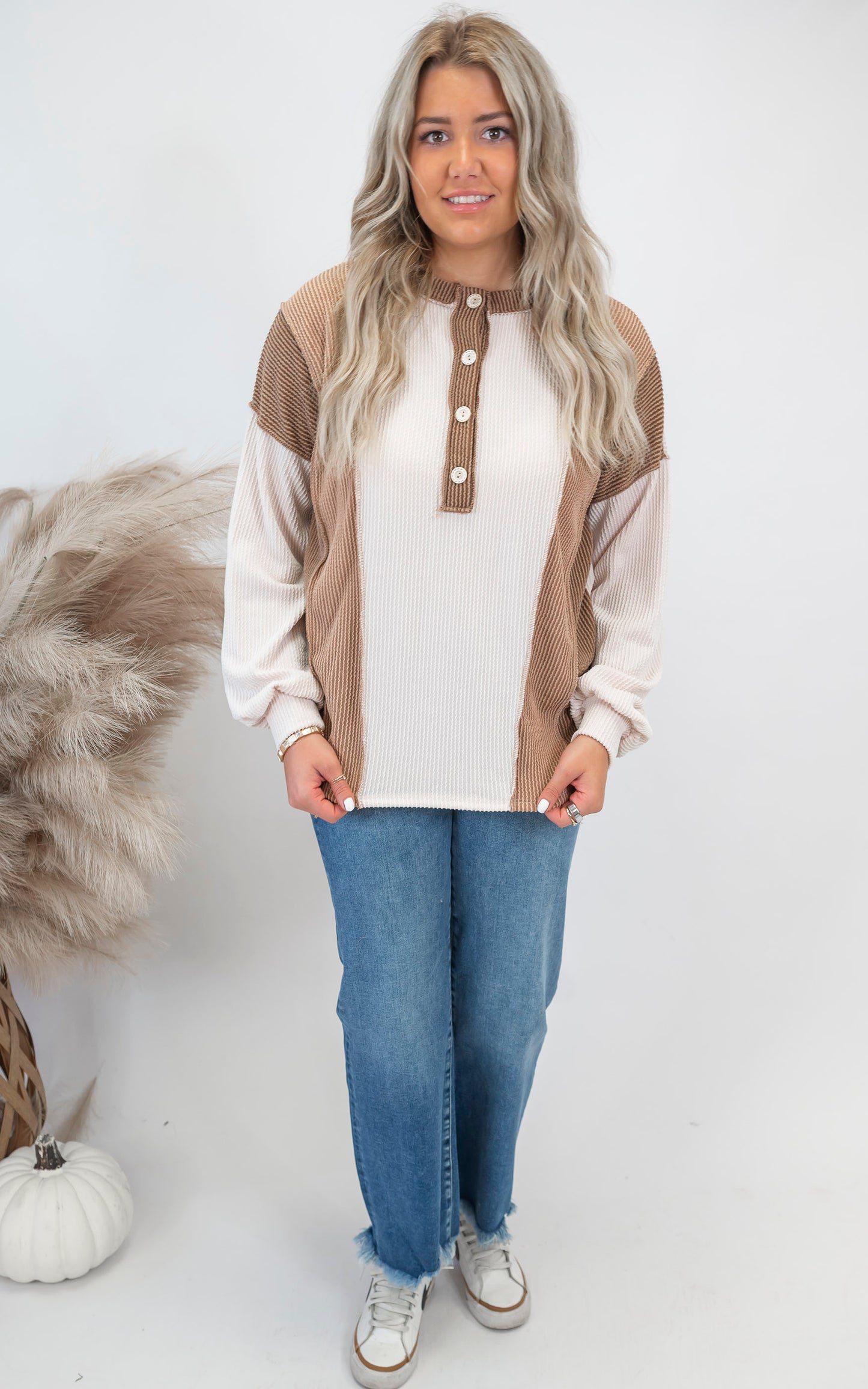 Something New Colorblock Top
