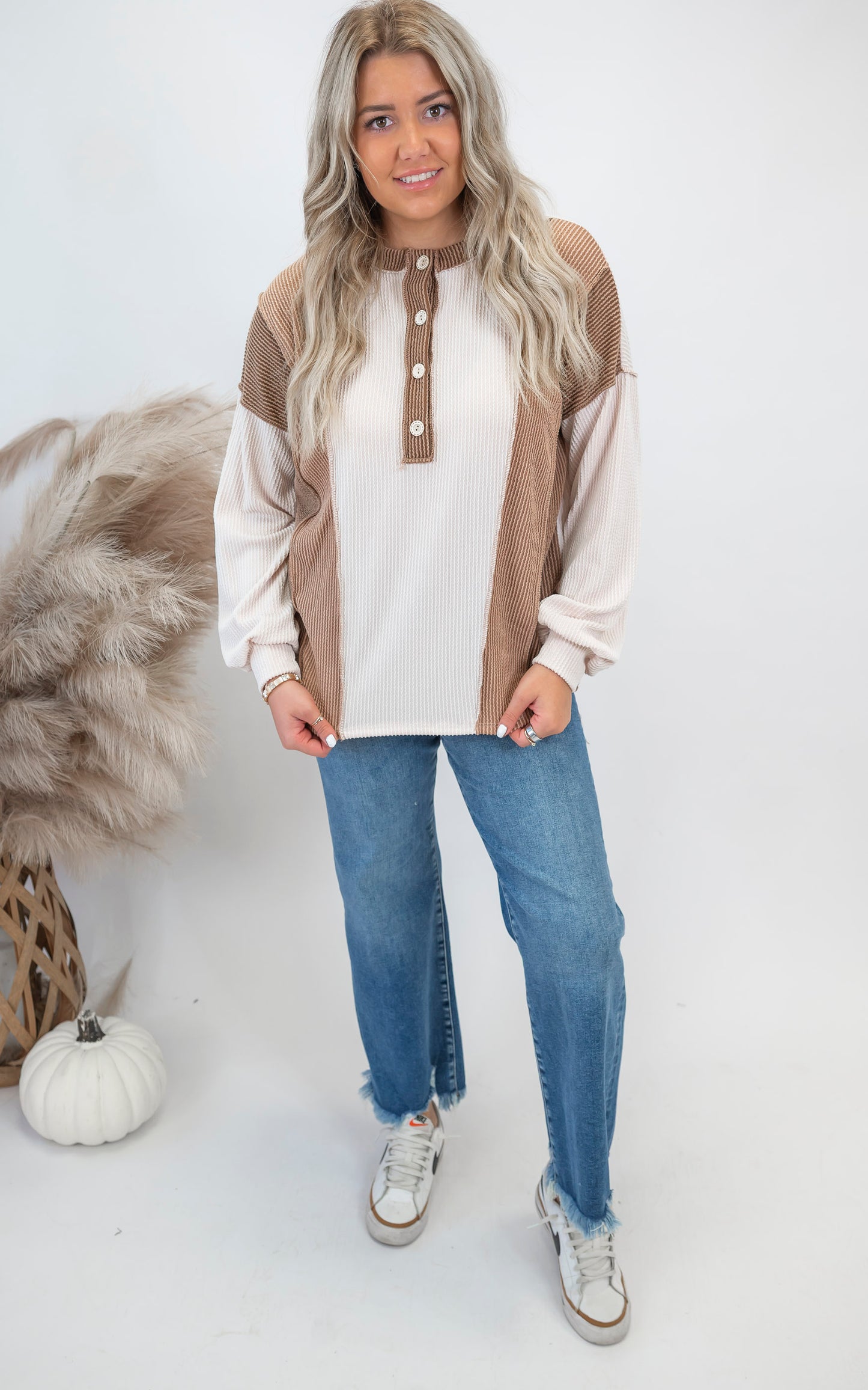 Something New Colorblock Top