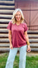The Lynne Ultra Soft Heathered Vneck T-Shirt | SALTY WAVE *PREORDER - START SHIP DATE: OCT 28TH
