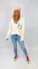 Collared Pullover Sweater With Contrast Trim