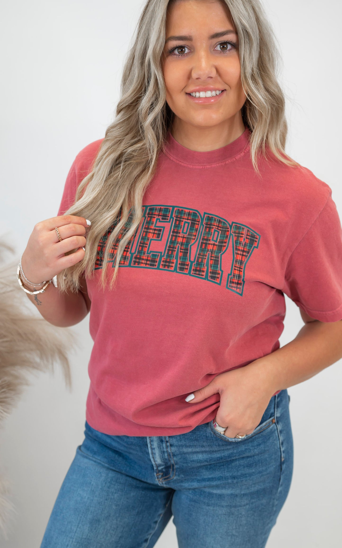 Merry & Plaid Garment Graphic T-shirt