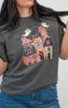 Patchwork Haunted HouseGarment Graphic T-shirt