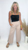 Striped Down Line Pants With Pockets