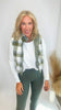 Olive Stone Full-zip Reversible Plaid Puffer Vest
