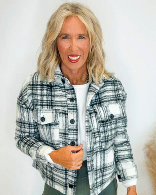 Soft Plaid Fleece Jacket