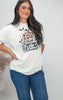 Spooky Leopard Pumpkin Garment Graphic T-shirt
