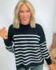 The Tessa Exposed Seam Striped Oversized Sweater | Zenana (8 COLORS) *DEAL*