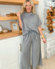 Everyday Luxe Cowl Neck Lounge Set - Grey