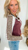 Vintage Burgundy Thermal Knit Button Front Henley Top