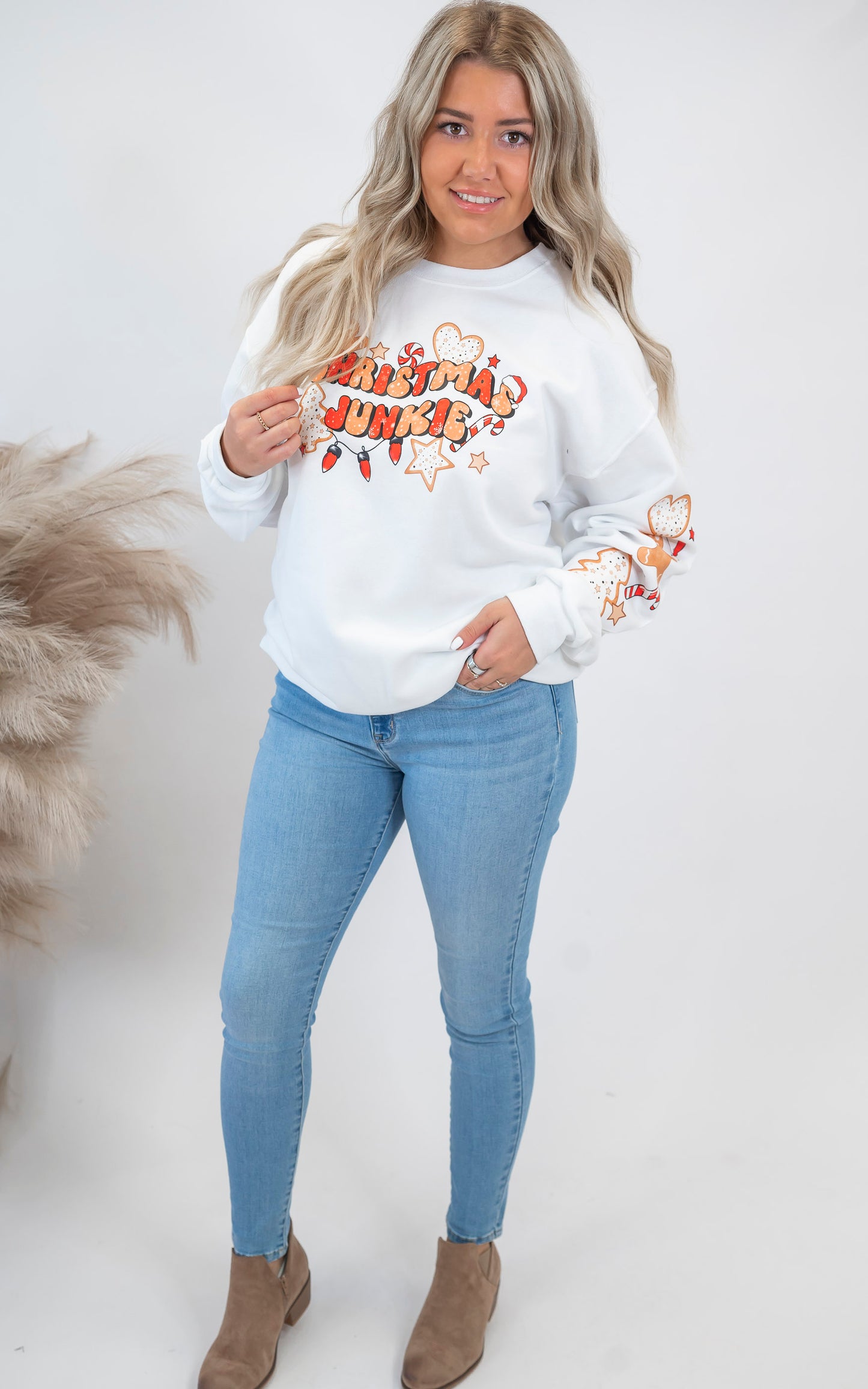 Christmas Junkie Graphic Sweatshirt