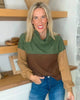Olive Paulina Color Block Top
