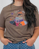 Haunted Patchwork Witch Graphic T-shirt