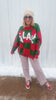 Fa La La Checkered Christmas Sweater
