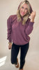Luxeknit Rutched Sleeve Hoodie (2 COLORS)