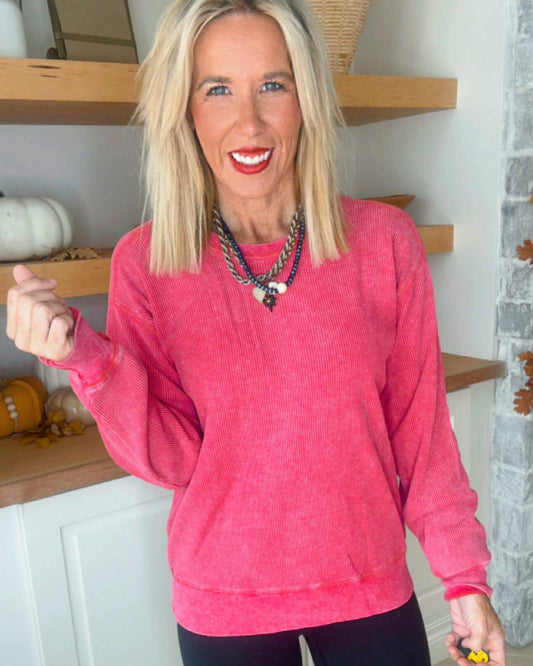 The Red Comfort Crew Pullover