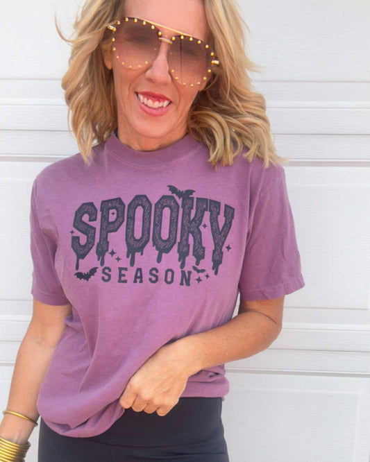 Spidery Spooky Season Garment Graphic T-shirt