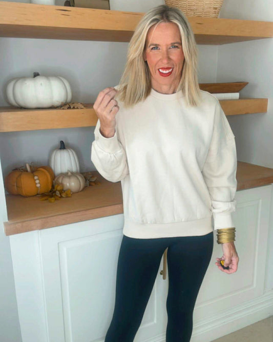 Women's Drop Shoulder Crewneck Sweater